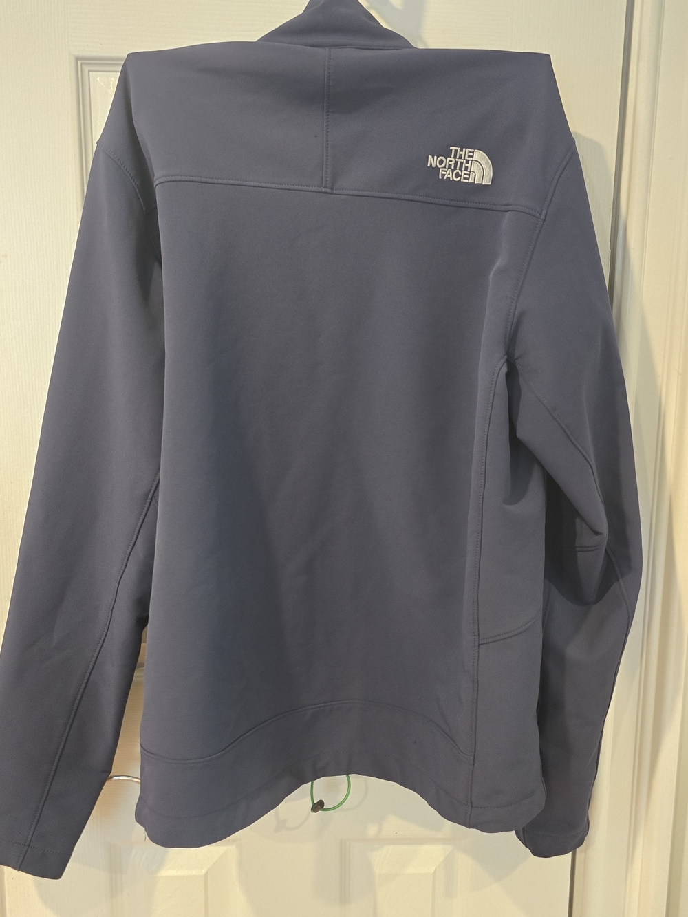 The North Face Apex Bionic Softshell Jacket Mens Medium Navy Blue Lime Green - Picture 2 of 5